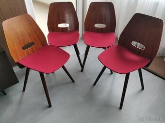 Retro stoličky František Jirák, set 4ks