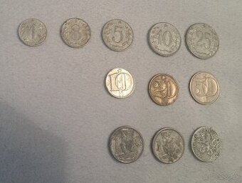 Mince ČSSR lot. Československa, mini zbierka....