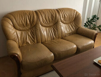 Talianska kožená sedacia súprava