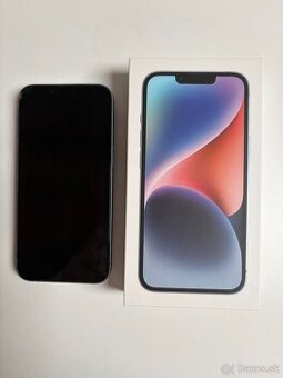 Predám iPhone 14 128gb modrý. Bol nosený v obale, má nalepen