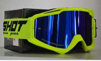 Okuliare SHOT žlté fluo zrk sklo modré