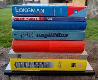 Balík 8 kníh na anglický jazyk (knihy, skriptá, slovníky)