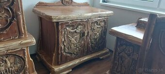 Drevená komoda Poľovnicke motivy v-80vm,s-120cm - 1