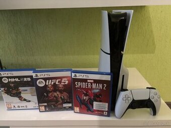 PlayStation 5 Slim 1TB – TOP STAV + 3 hry v cene (ako nový)