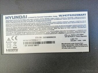 TV na diely funkčné poškodená obrzovka