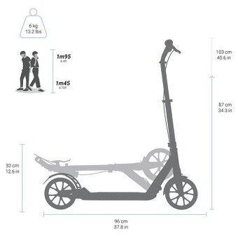 OXELO Kolobežka T7XL