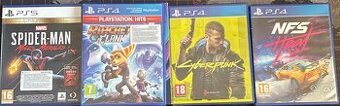 PS4/5 hry / Cyberpunk / Spiderman / NFS / Ratchet and Clank