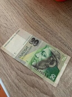 Slovenská bankovka DVADSAŤ