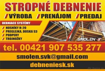 Predaj/prenajom stropneho debnenia,stĺpov