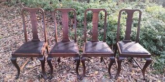 Starožitné 4x kožené židle