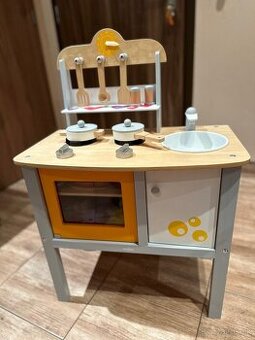 Detská drevená kuchynka so spotrebičmi + doplnky ZDARMA