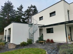 Exteriérové kovové točité pozinkované schody - 1