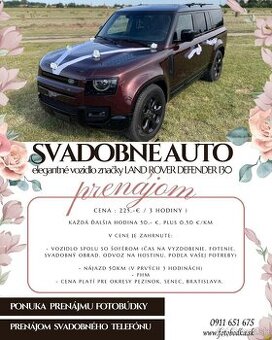 Svadobne auto LAND ROVER DEFENDER 130