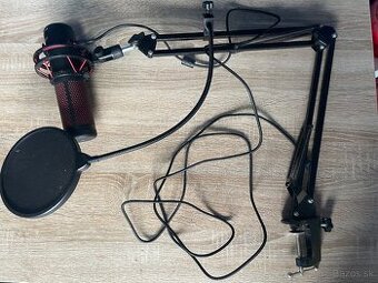 Predám mikrofón HyperX QuadCast + rameno
