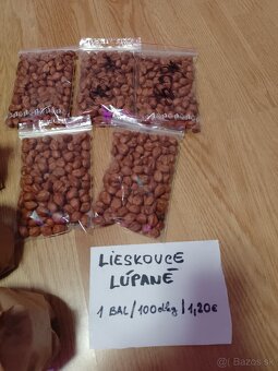 , Lieskovce lúpane 1,40€/1bal/100gr+posta