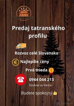 Tatranský profil,zrubovy profil,terasa