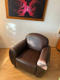 Predám masívne kožené kreslo, Cigar & Whisky :)