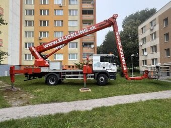 Prenájom autoplošiny 40 m – výškové práce – Nitra, Bratislav