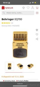 Gitarový efekt graphic eqalizer