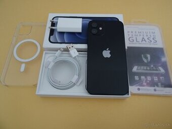 iPhone 12 128GB BLACK - ZÁRUKA 1 ROK - VELMI DOBRÝ STAV