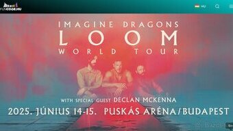 Imagine Dragons - Budapest Nedela 15 Jun - 2 listky státie