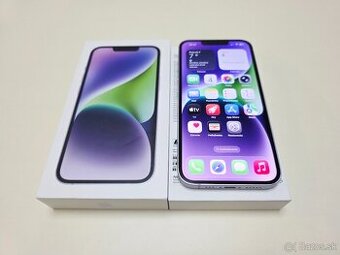 APPLE IPHONE 14 128GB PURPLE TOP STAV,BATERKA 100%
