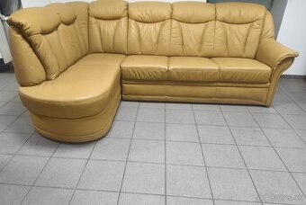 Kožená rohová sedacia súprava - ako NOVÁ, BEZ POŠKOZENIA - 1