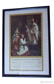 Památka na první svaté přijímání - 1929