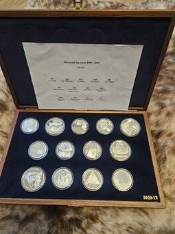 Slovenské strieborné euromince Proof