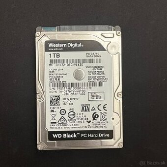 WD Black 1TB 2.5” HDD 7200RPM – (Western Digital)