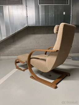 Elegantné dizajnové béžové kreslá textilné