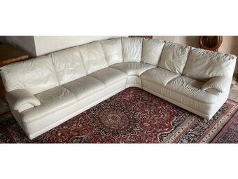 Moderní rohová kožená sedací souprava, 2663