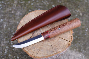Ručne robený nôž Puukko – kožené púzdro