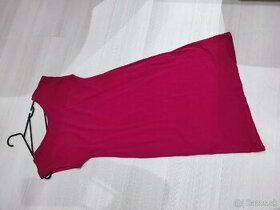 Ružovo bordové krátke letné šaty - 1