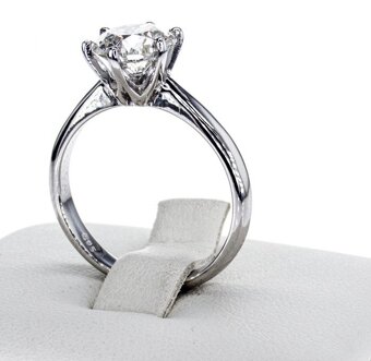 Diamantovy prsten 1,52 ct, biele zlato