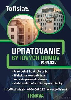 Upratovanie bytových domov (panelákov) Trnava