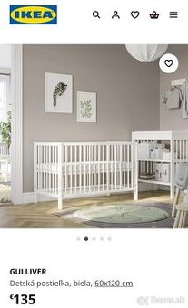 Detská postieľka 95€ Ikea Gulliver