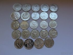 100kčs- pamätné strieborné mince rôzne ročníky
