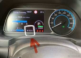 Nissan Leaf,62kWh bat,dojazd 400km+zimné pneu