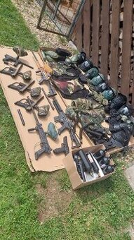 Paintball zbrane pre 8 ludi komplet - 1