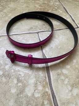 Ružový kožený opasok Karl Lagerfeld