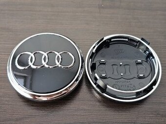 Audi 77mm stredové krytky čierne