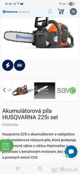 Pila Husqvarna 225i set