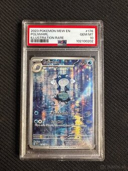 151 (MEW)	graded pokemon card slab	Poliwhirl	176	psa 10
