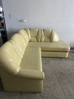 Kožená sedačka v tvare L