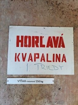 Tabula horľavé kvapalina a výťah nosnosť