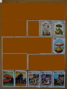 Nádherné poštové známky HUBY - 1