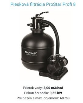 Piesková filtrácia MARIMEX Profi 8