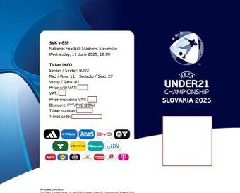 SLOVENSKO - Španielsko U21 ME 2025