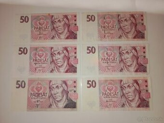BANKOVKY 50 KČ 1993-1997, RŮZNÉ SÉRIE